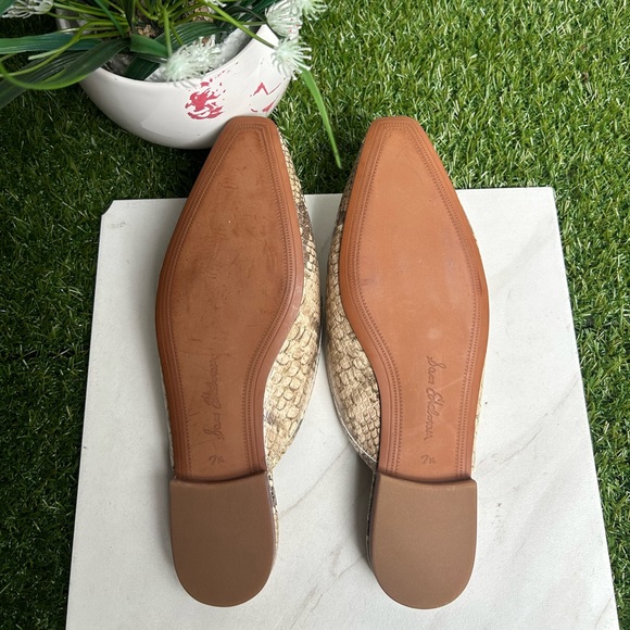 Sam Edelman mules slip on Evelan in Wheat Snake flats size 7.5 - Picture 14 of 15